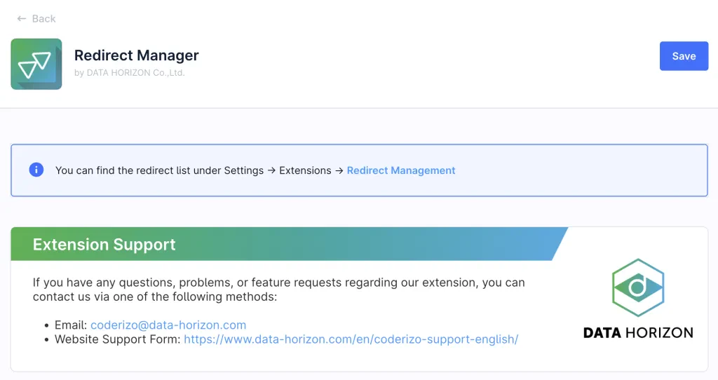 DataHorizonRedirectManager