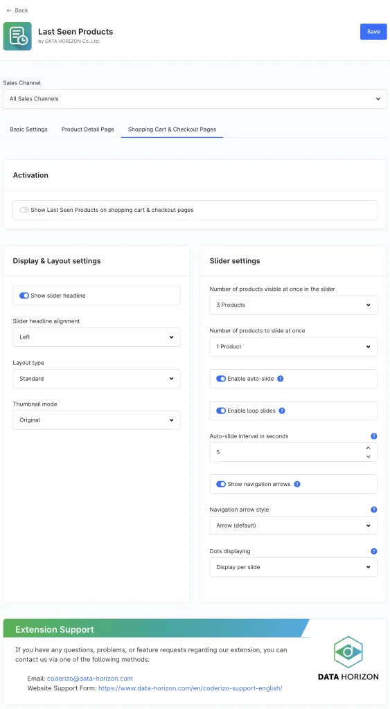DataHorizonLastSeenProducts