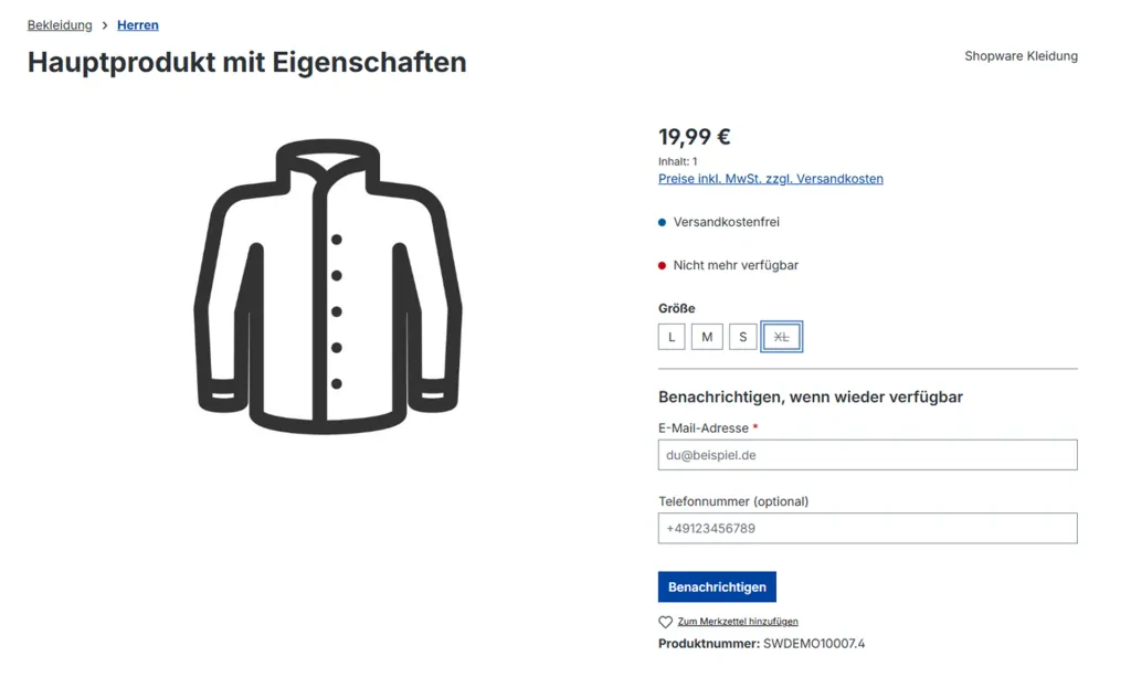ClevvyBackInStockNotification