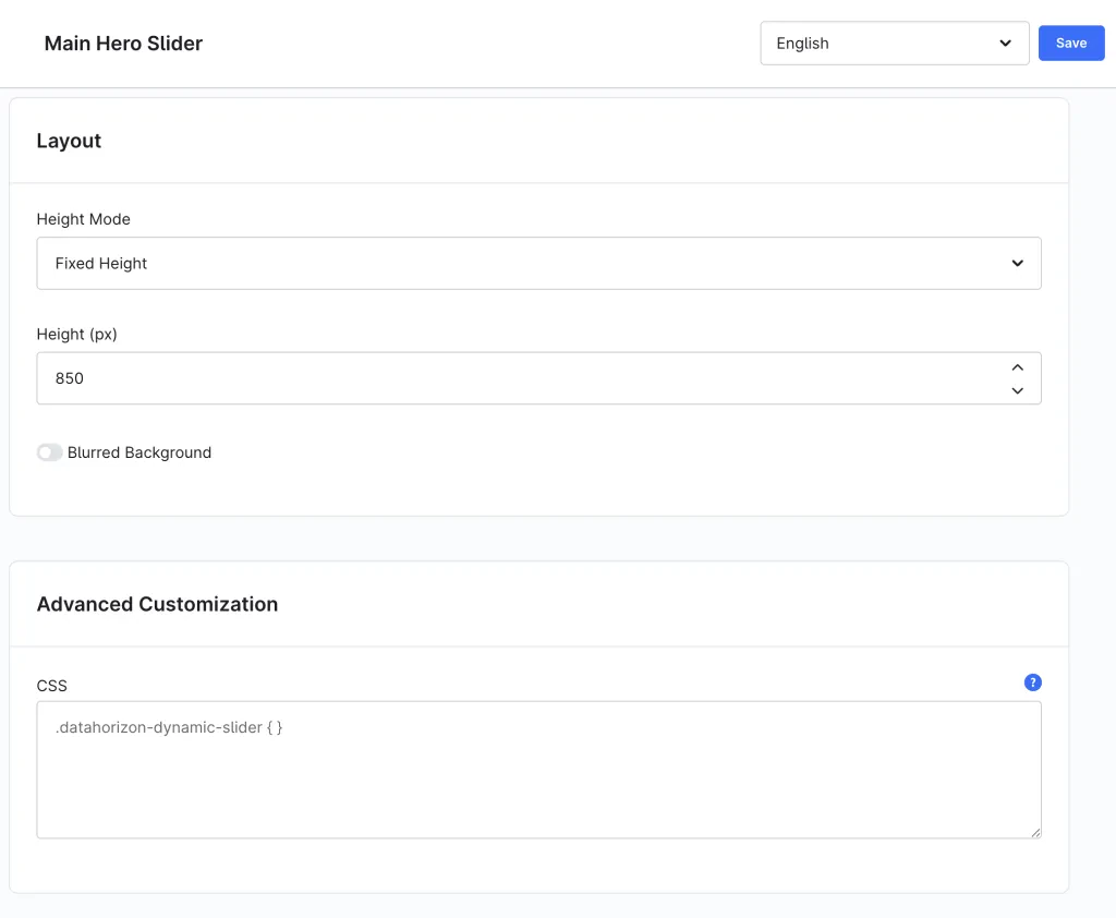 DataHorizonDynamicSlider