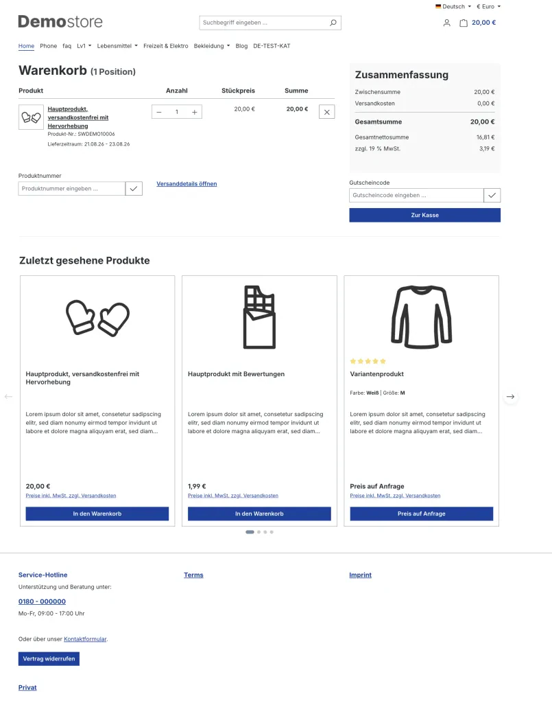 DataHorizonLastSeenProducts