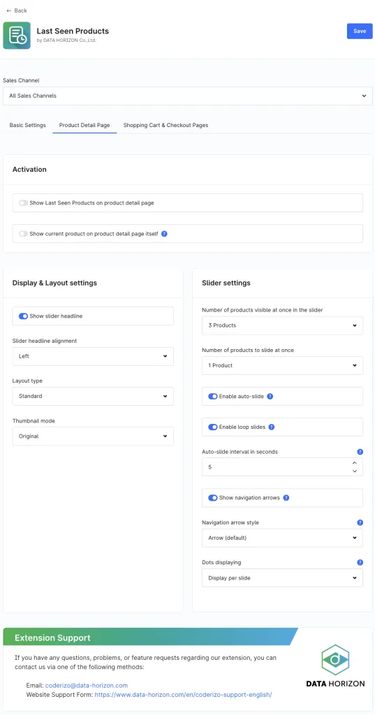 DataHorizonLastSeenProducts