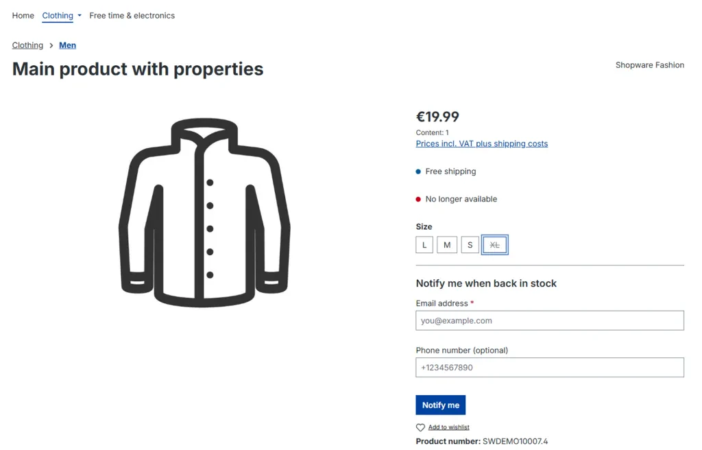 ClevvyBackInStockNotification